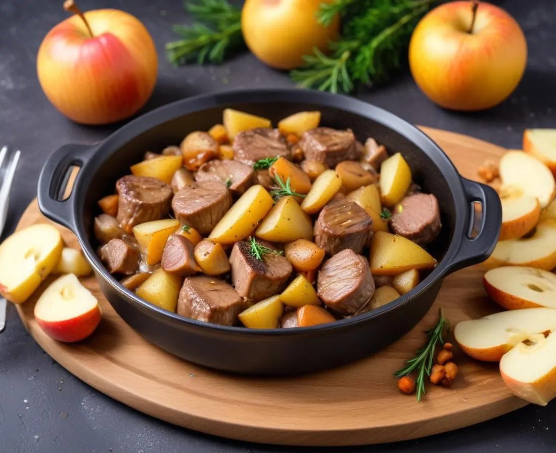 Sauté de veau aux champignons d'hiver et pommes de terre grenaille au Cookeo
