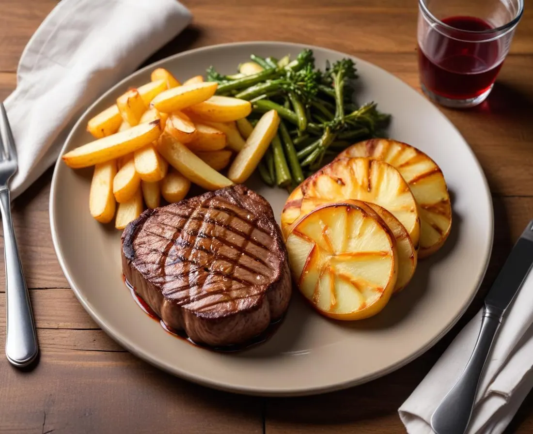 Steak Haché et Pommes de Terre au Four
