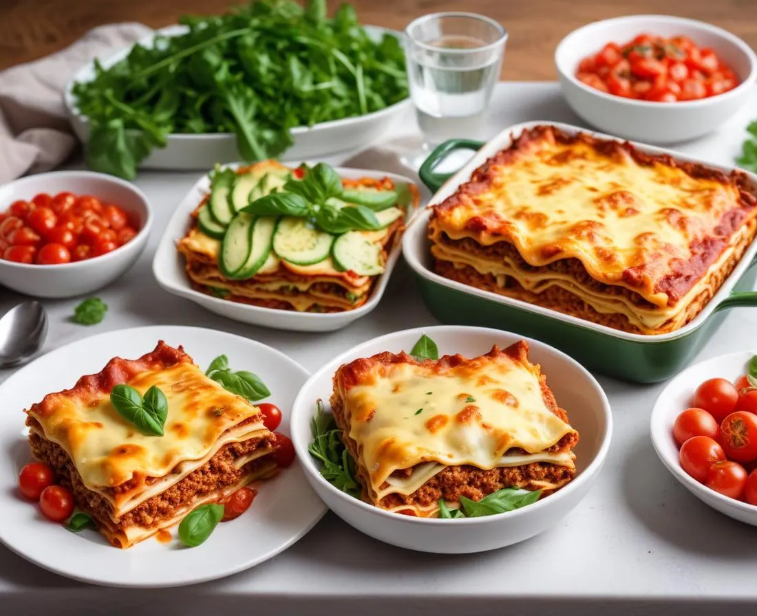 Lasagnes réchauffées et Salade Verte Fraîcheur