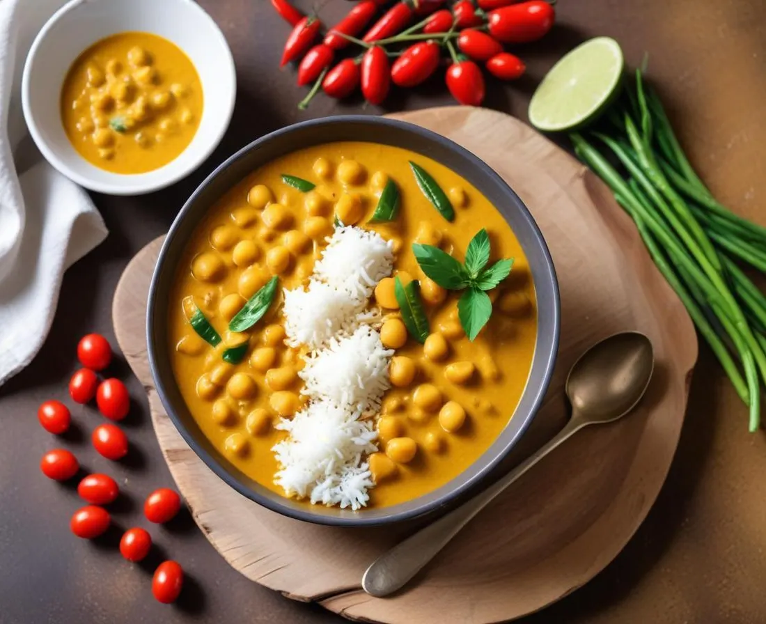 Curry Végétalien aux Haricots Blancs et Lait de Coco
