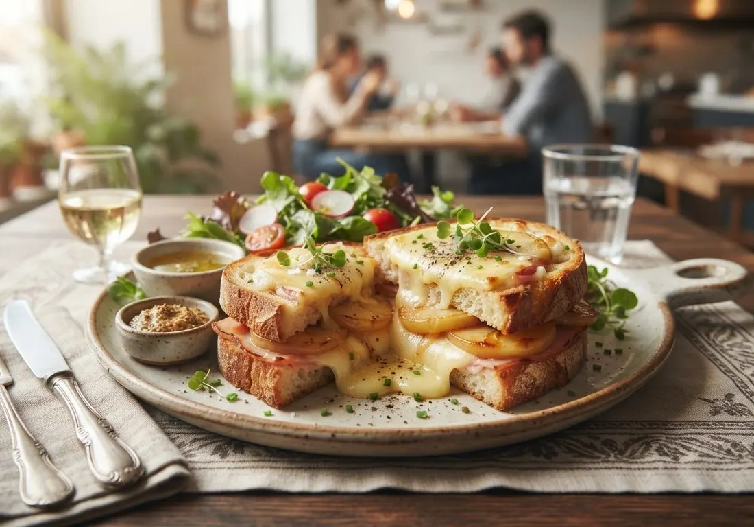 Croque-monsieur aux pommes et au comté