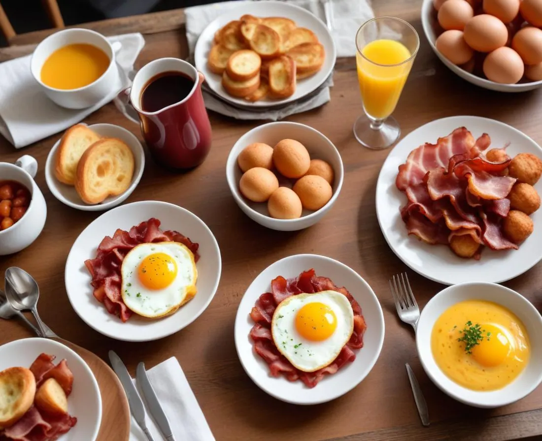 Brunch Gourmand : Œufs Brouillés, Bacon & Douceurs