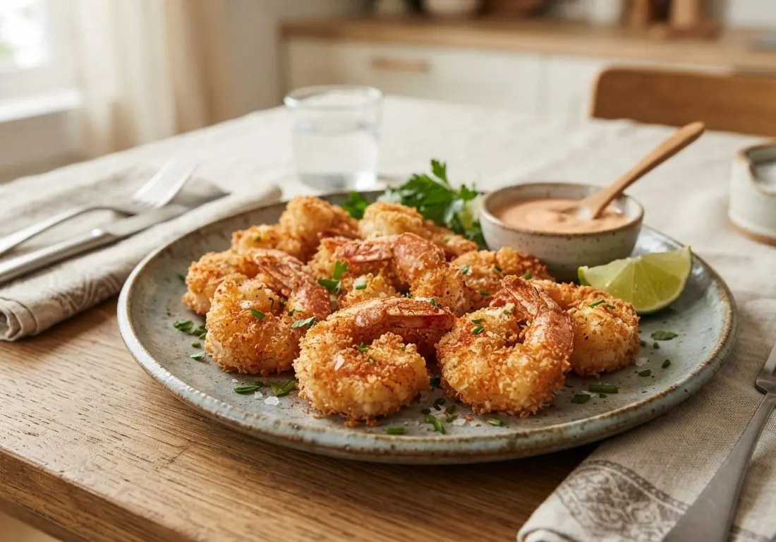 Croustillants de crevettes au air fryer