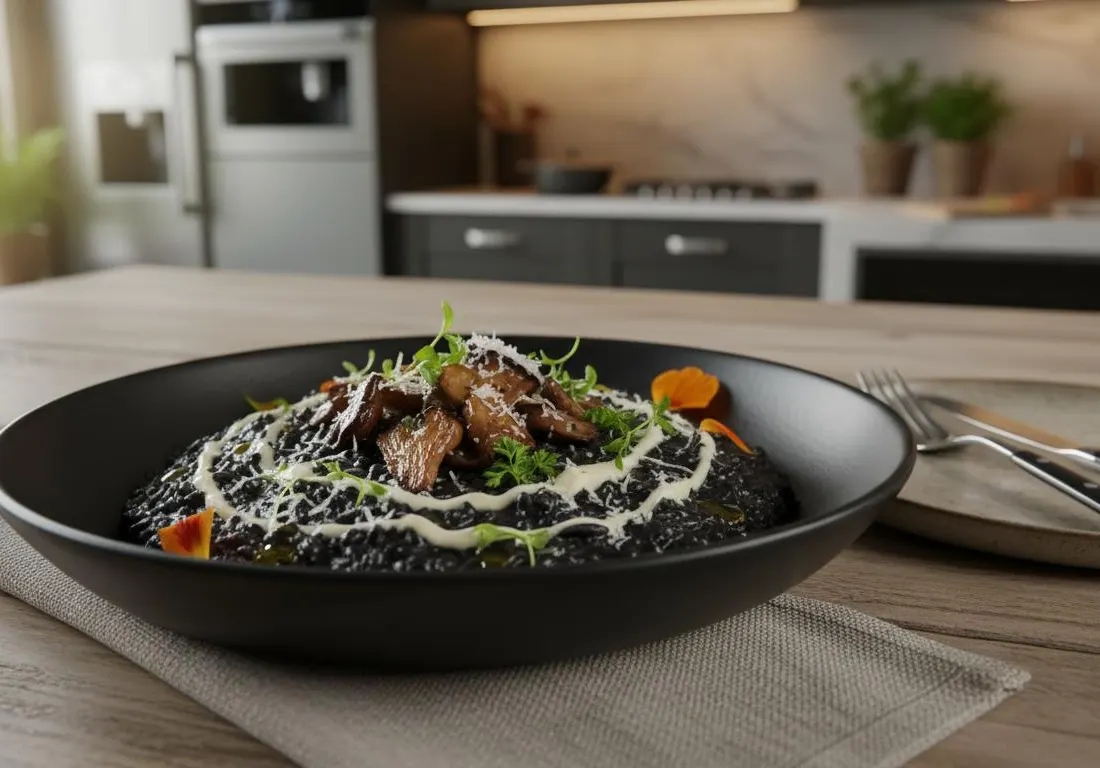 Le Risotto Noir 'ExtractValue' aux Champignons