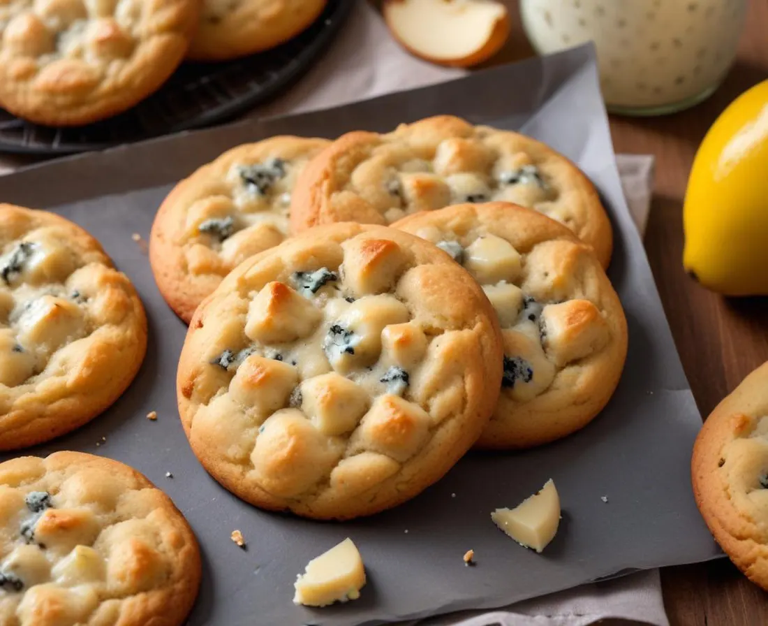 Cookies Fourme d'Ambert et Poires Séchées