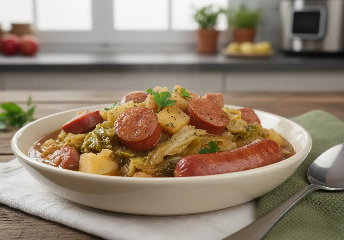 Généreuse Potée au Chou Pomme et Saucisses au Cookeo