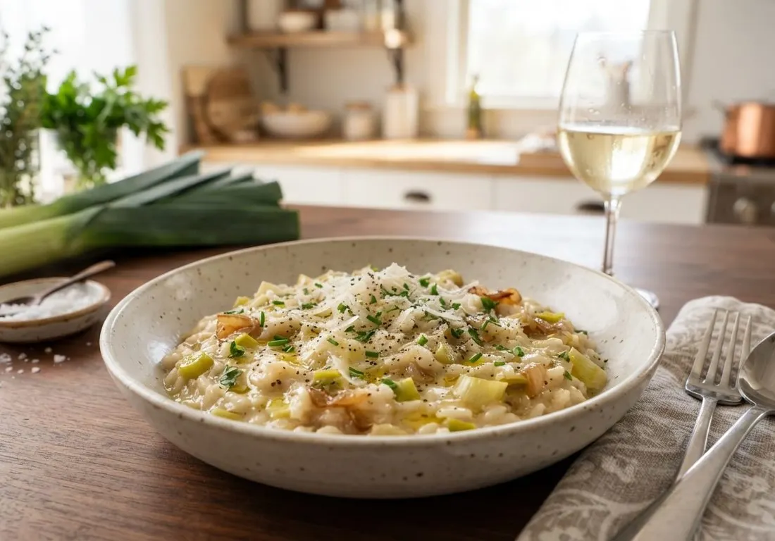 Risotto aux poireaux