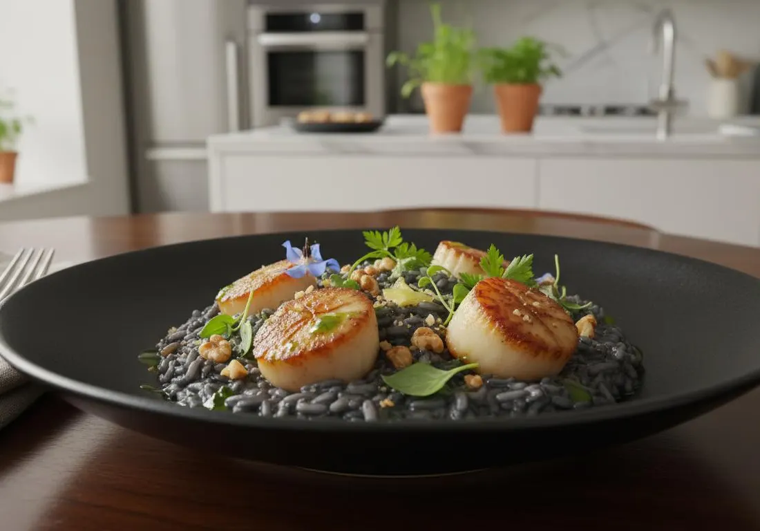 Risotto Sombre aux Noix de Saint-Jacques