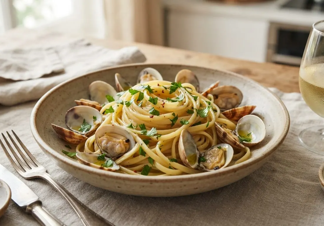 Linguini aux palourdes et vin blanc