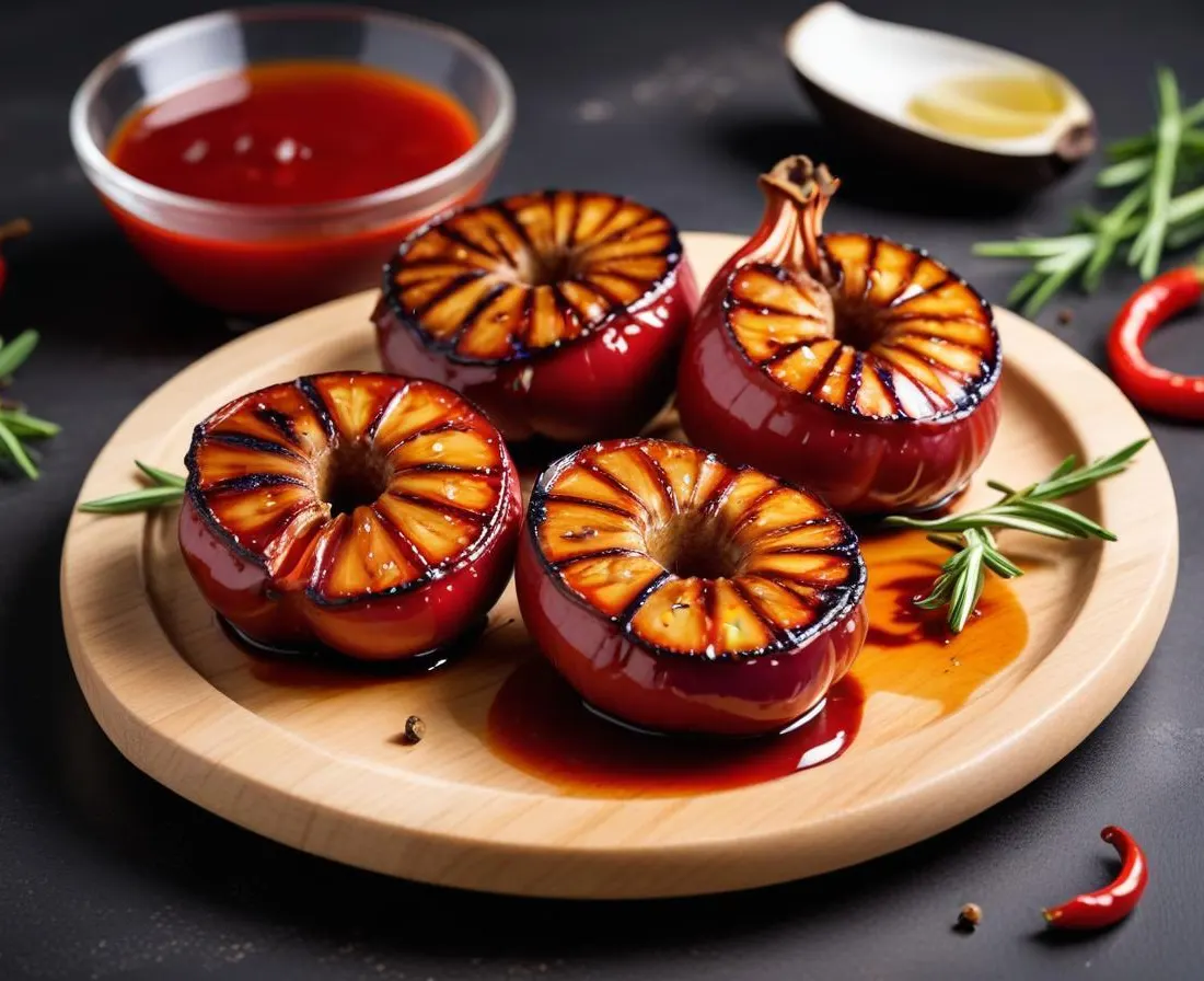 Oignons rouges grillés au balsamique