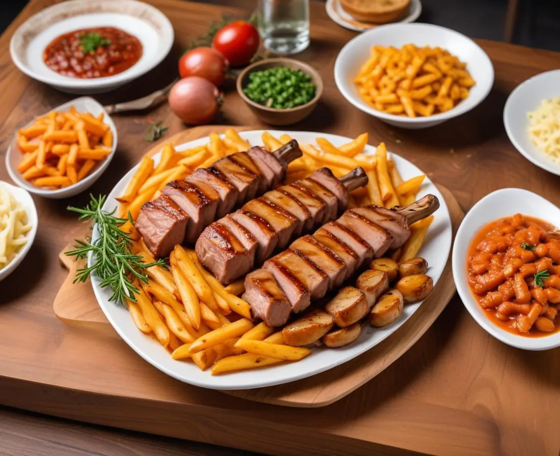 Côtes de porc grillées aux pennes épicées