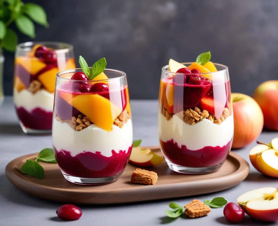 Verrine de Betterave, Pomme et Yaourt Grec