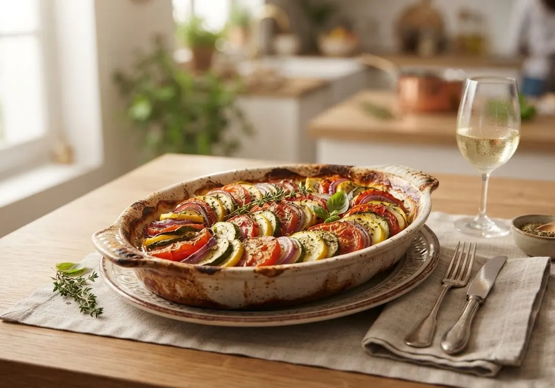 Tian de légumes du soleil aux herbes de Provence