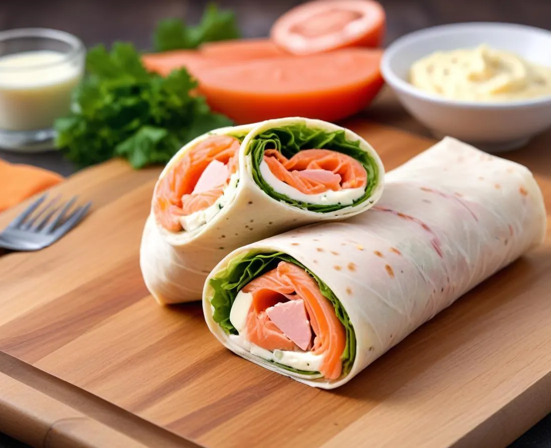 Wrap saumon et fromage frais