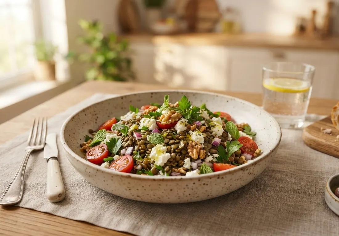 Salade de lentilles et feta