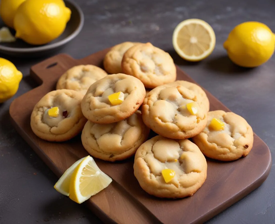 Cookies salés, maquereau fumé et citron confit
