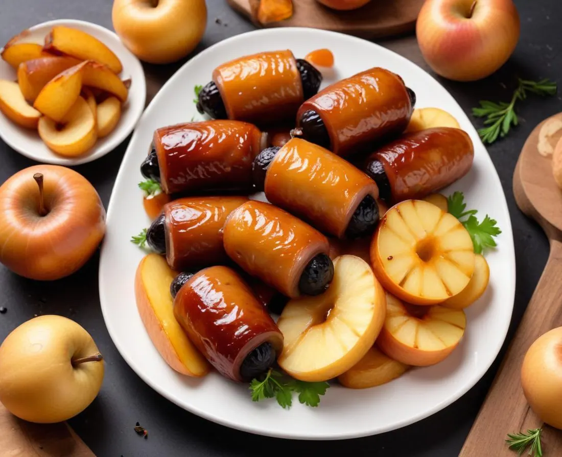 Petits feuilletés au boudin noir et pommes caramélisées