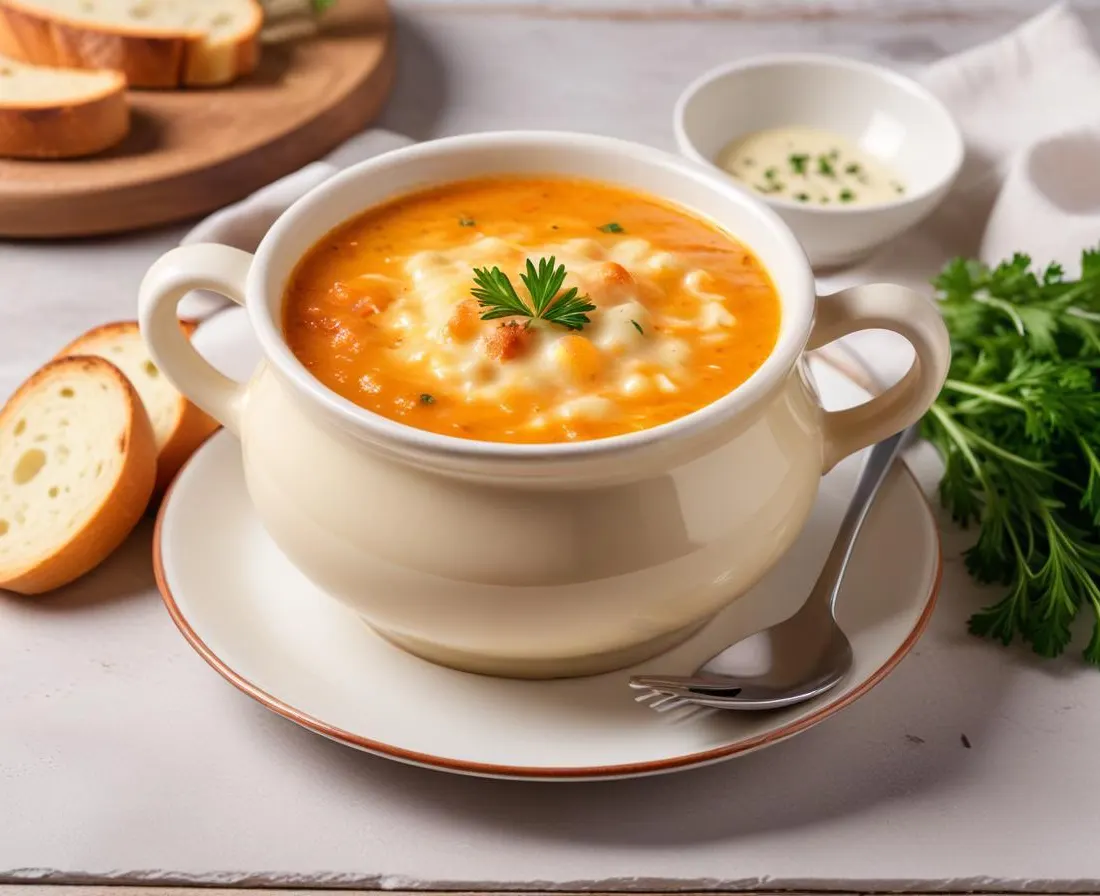 Soupe à l'oignon gratinée traditionnelle