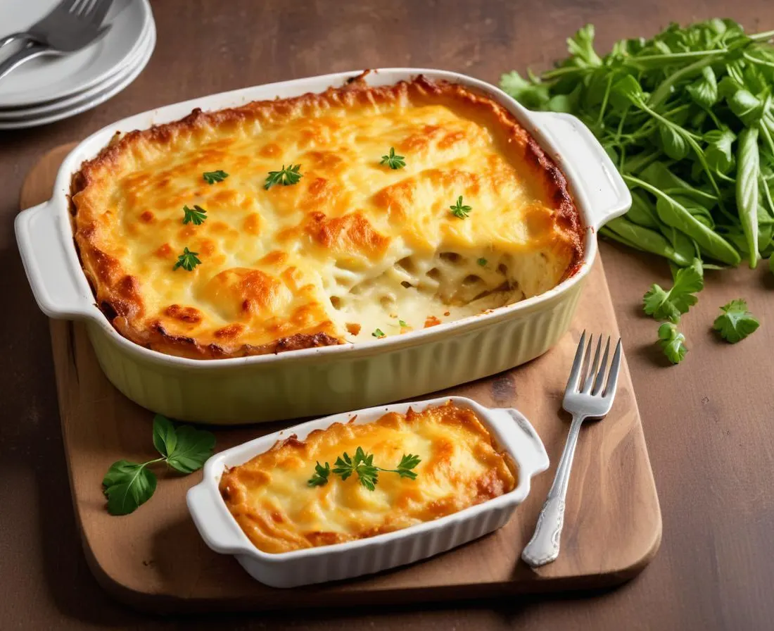 Gratin Dauphinois Authentique et Salade Verte Croquante