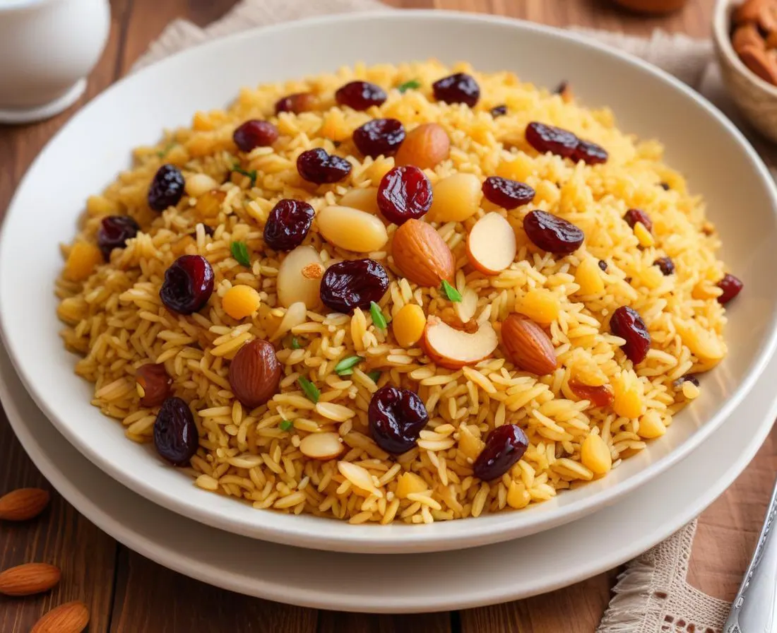 Riz Pilaf aux Amandes et Raisins Secs