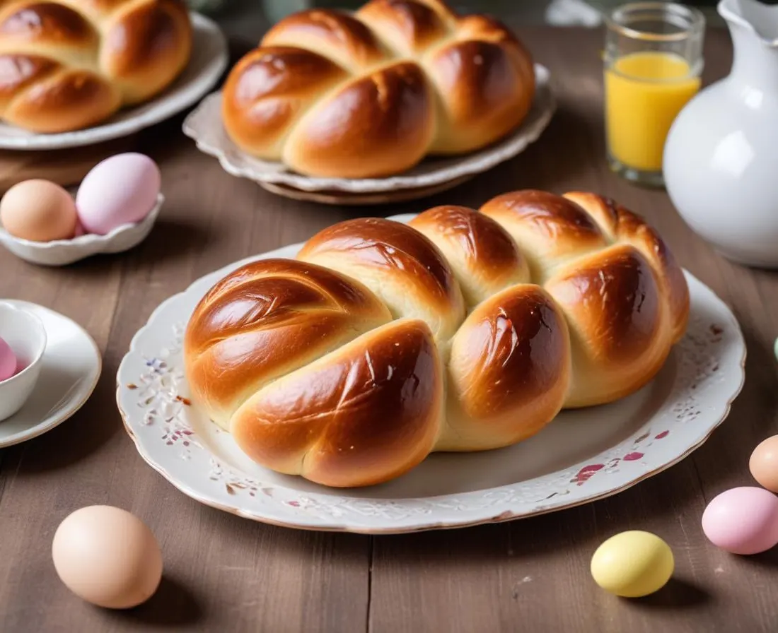 Brioche de Pâques tressée
