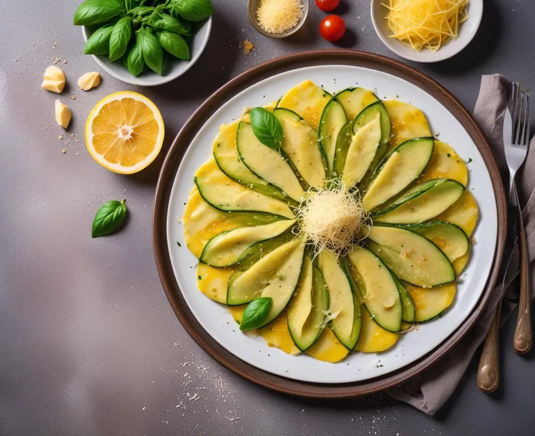 Carpaccio de courgettes au parmesan