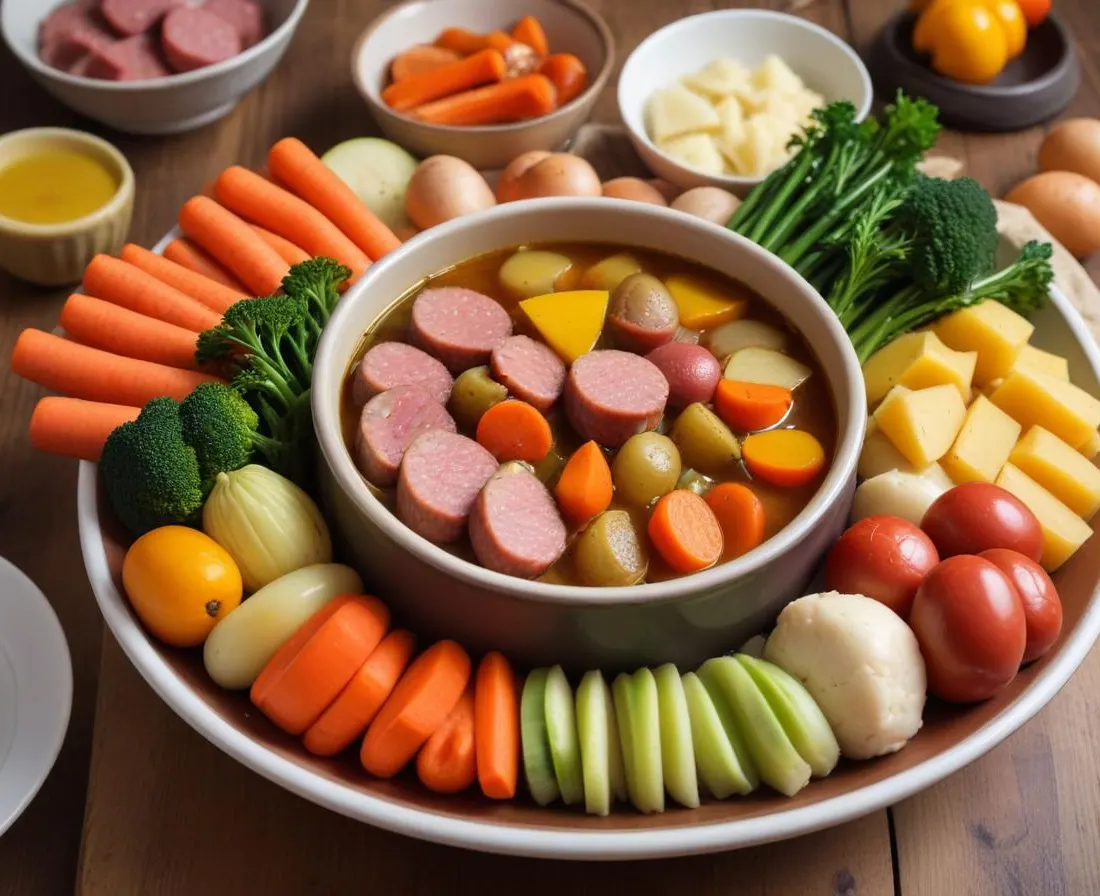 Pot-au-feu de légumes racines et saucisses
