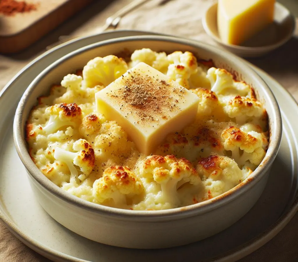 Gratin de chou-fleur au comté et noix de muscade