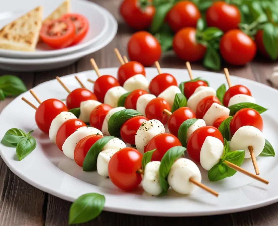 Mini Brochettes Caprese Faciles