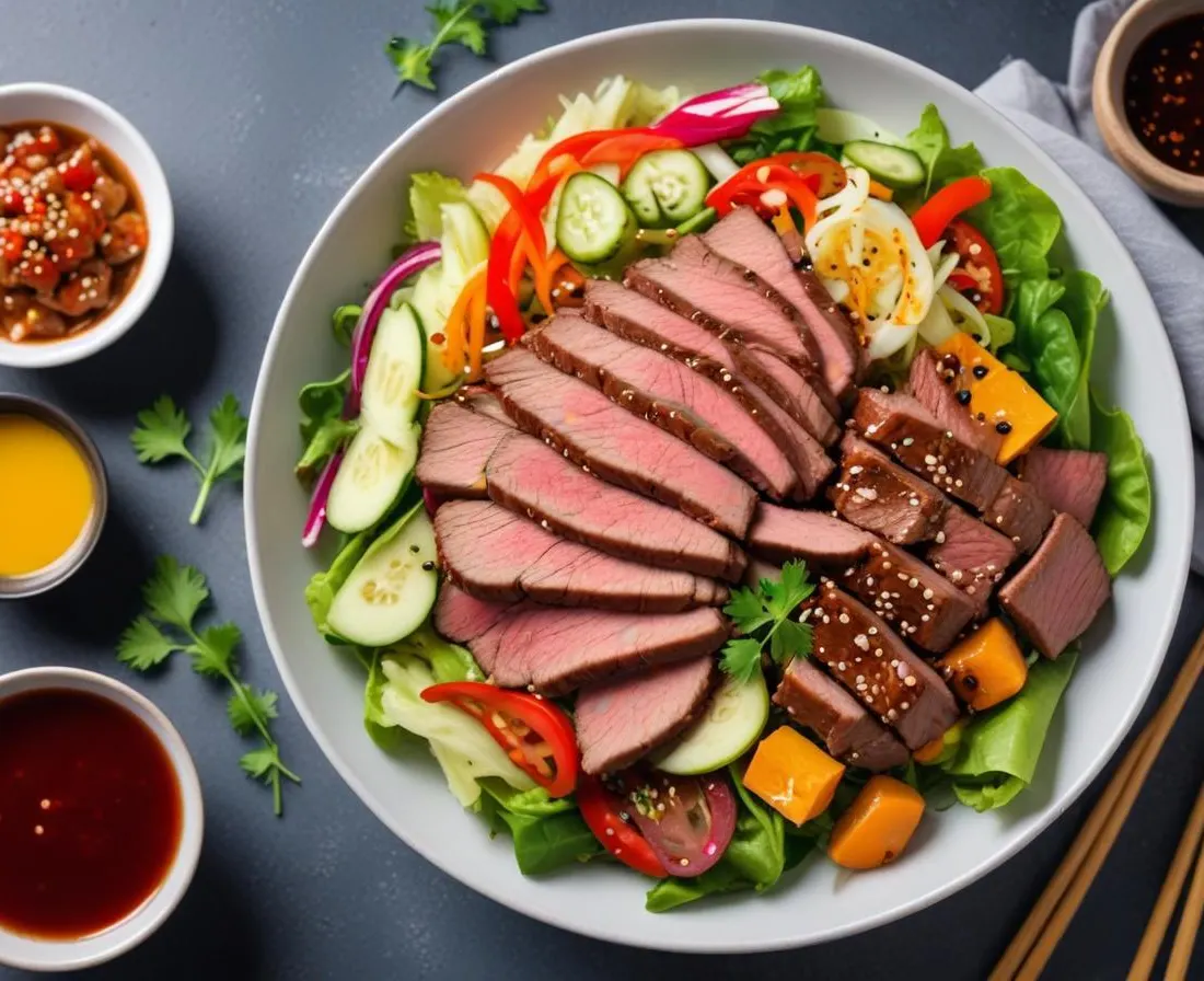Salade Asiatique au Bœuf Mariné