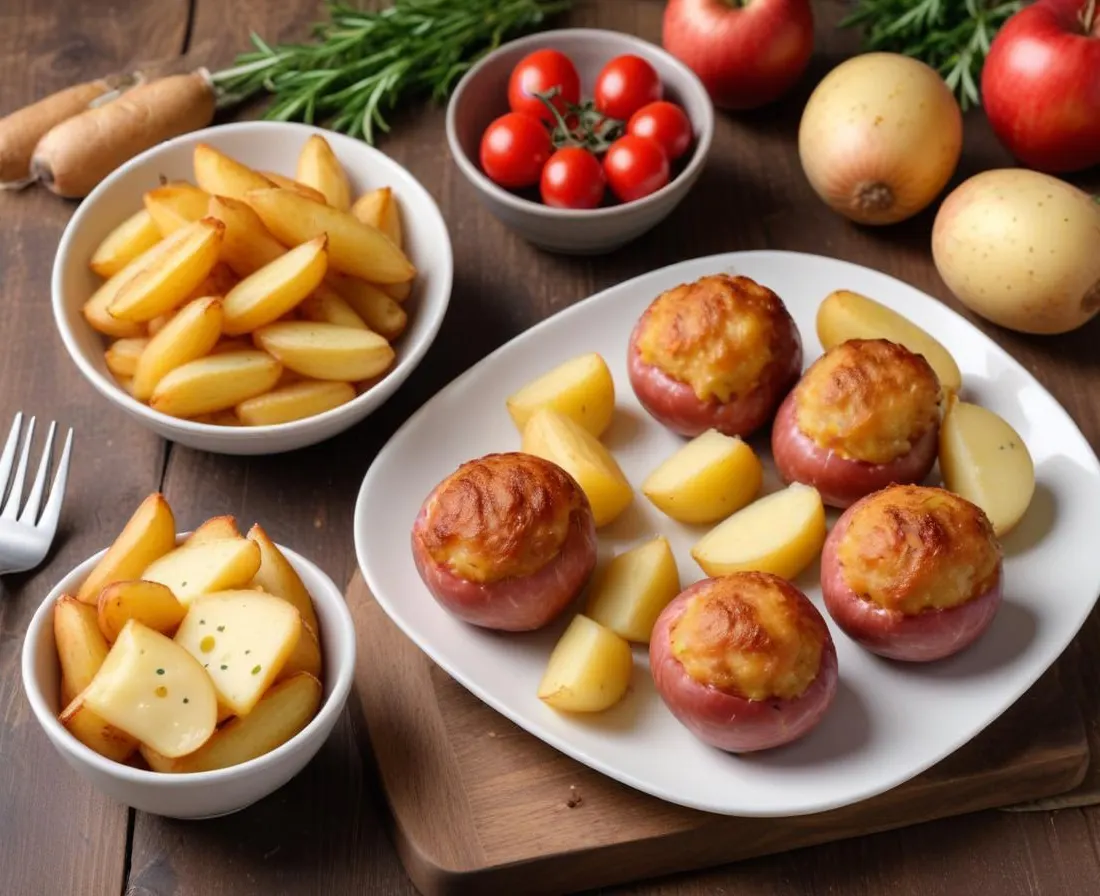Pommes de Terre Farcies à la Chair à Saucisse et au Fromage
