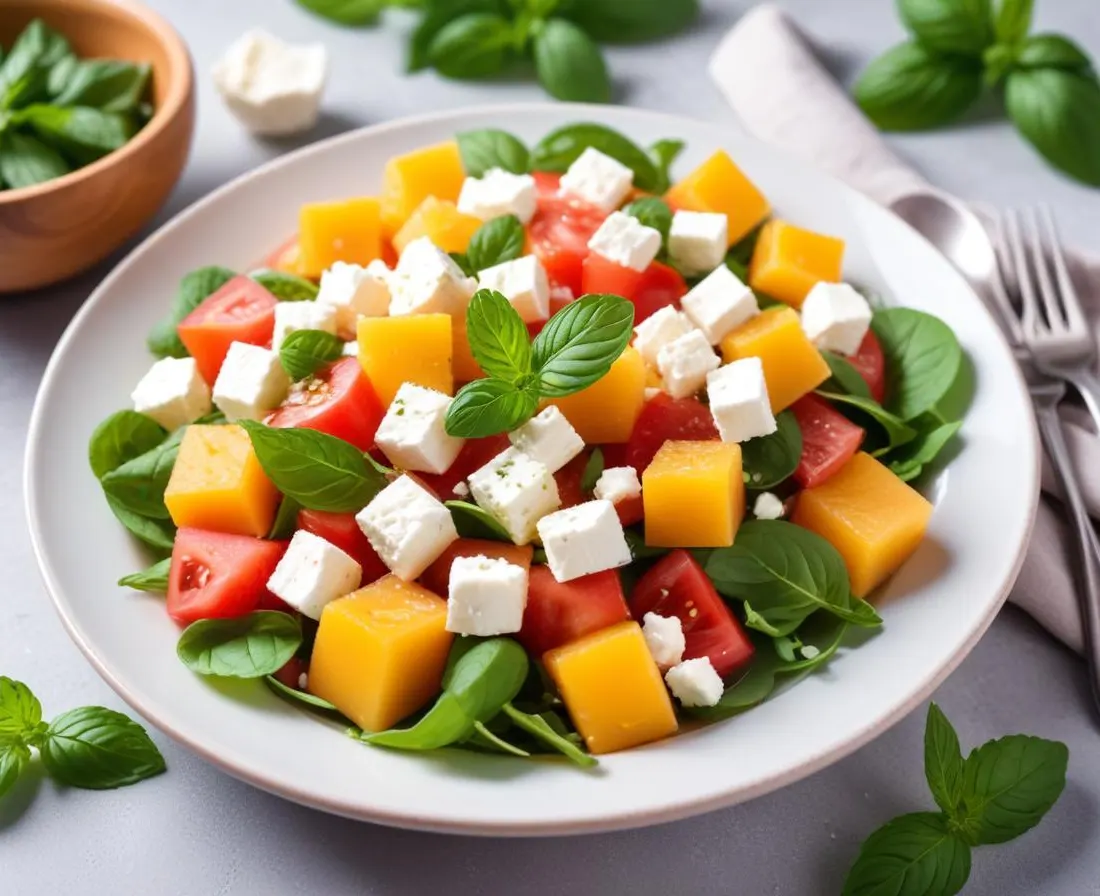 Salade Estivale de Pastèque, Feta et Menthe