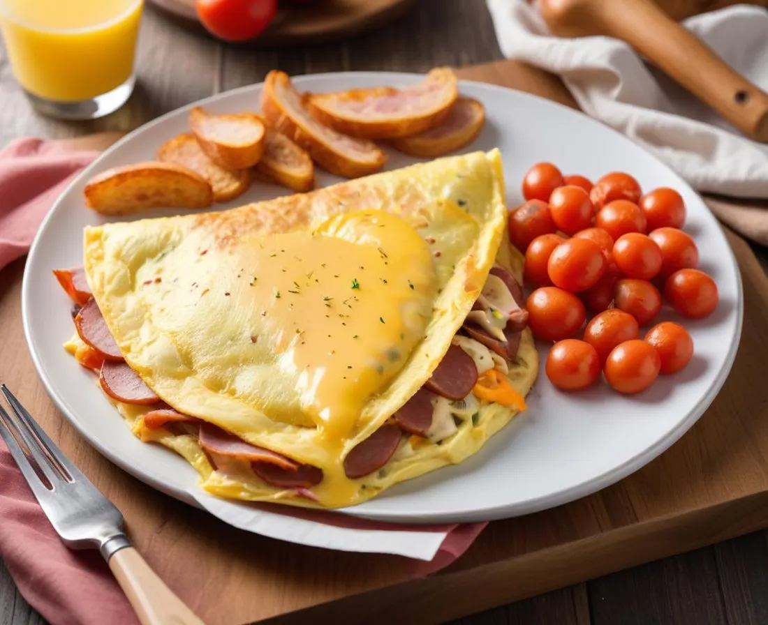 Omelette Paysanne aux Carottes, Jambon et Saucisson