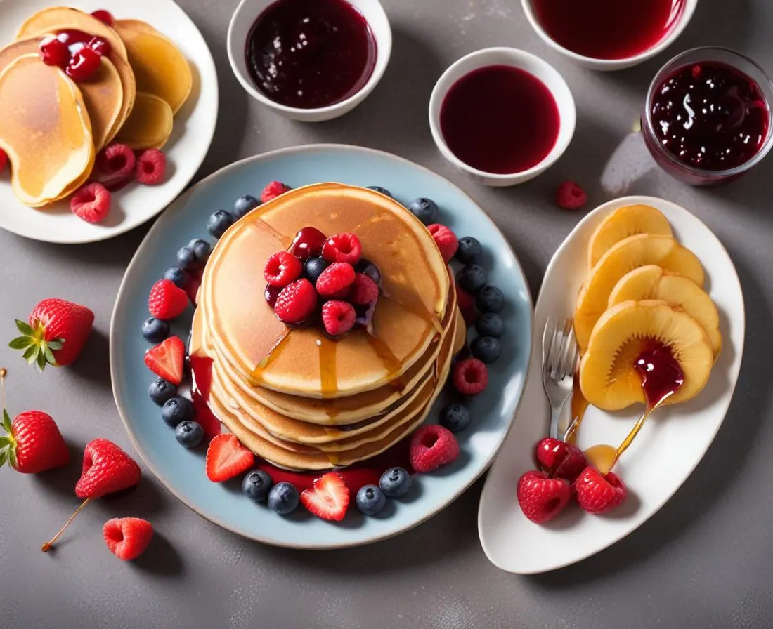 Brunch : Pancakes aux fruits rouges et sirop d'érable