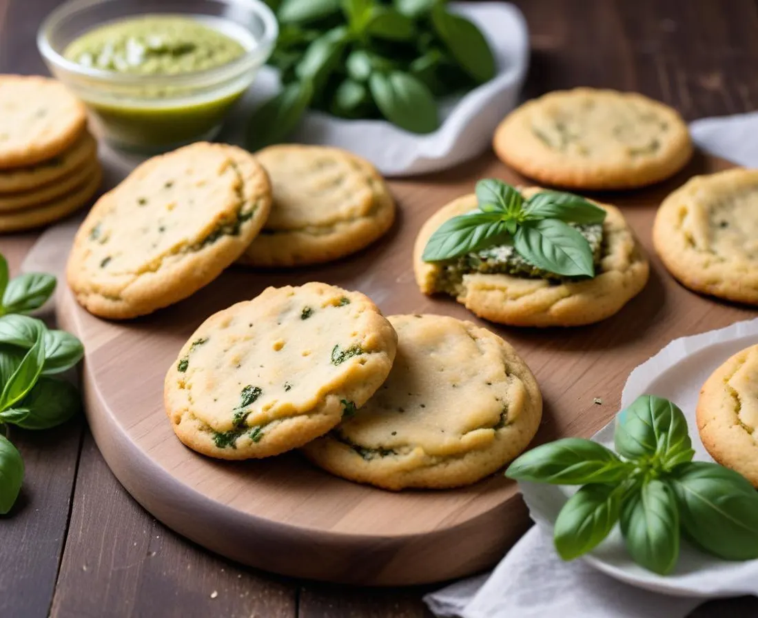 Cookies Salés au Pesto de Roquette et Parmesan