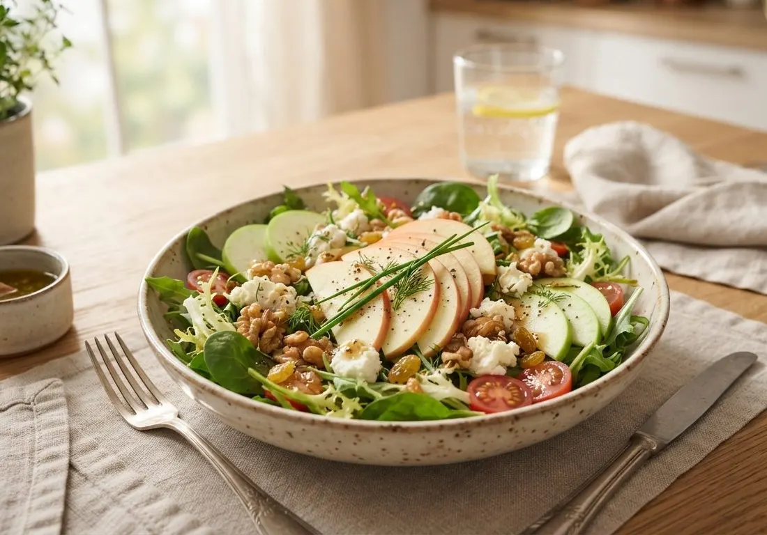 Salade composée aux pommes