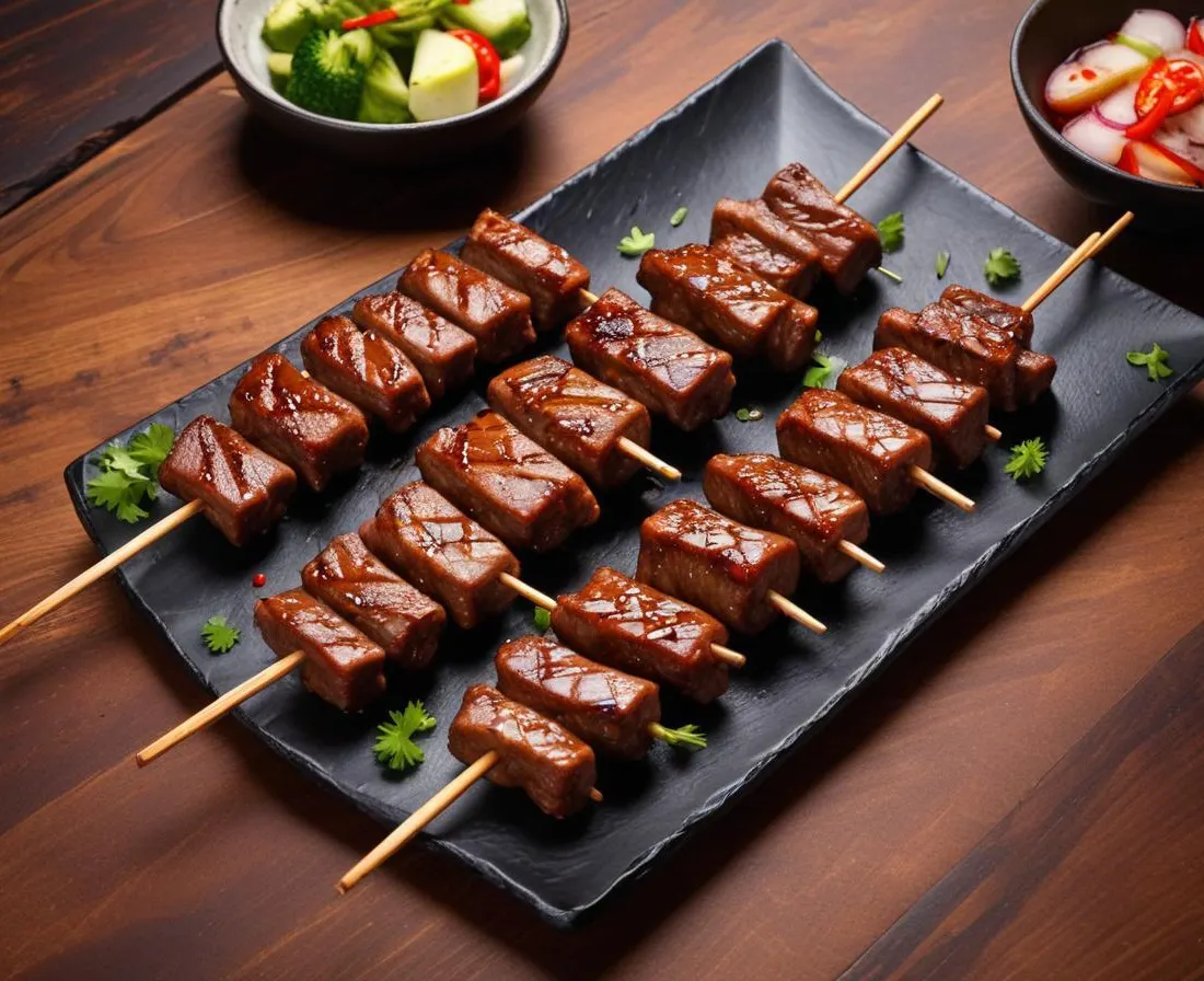 Brochettes de bœuf façon yakitori