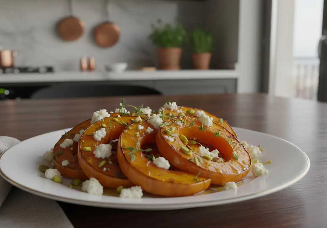 Rôti de Potimarron à la Feta et au Miel