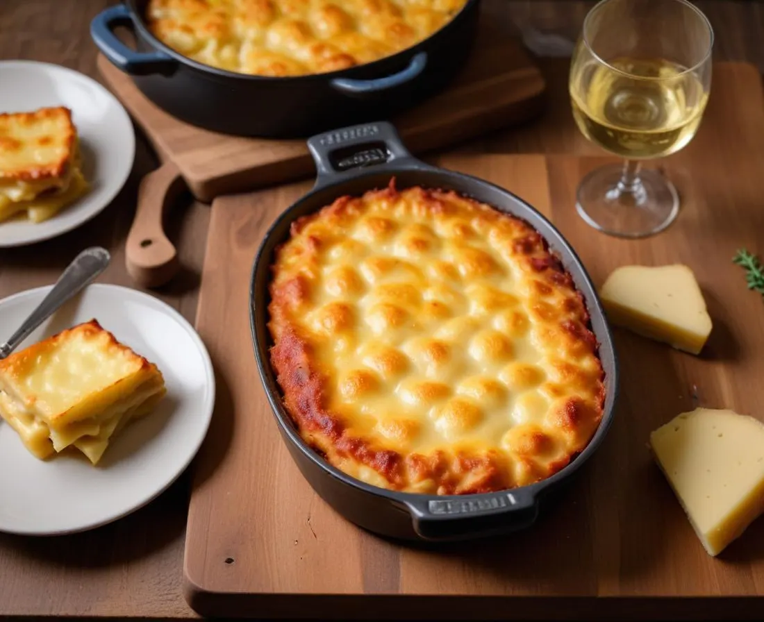 Gratin de pâtes crémeux à la raclette