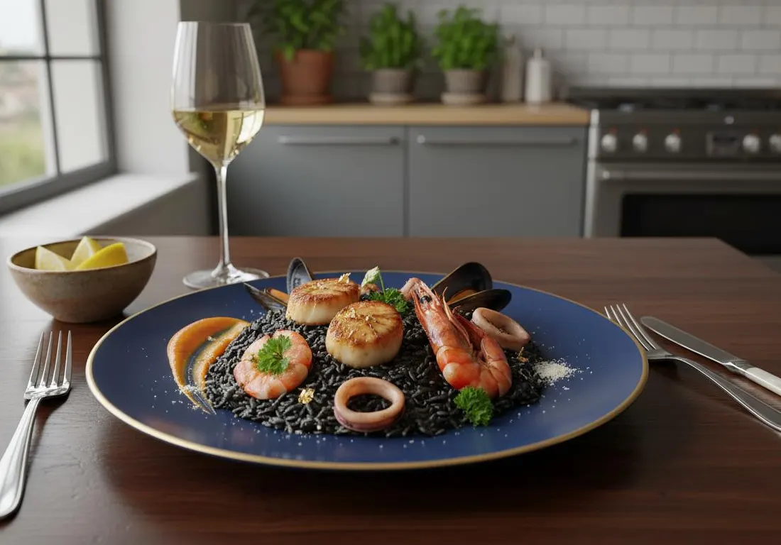 Risotto Noir aux Trésors de l'Abysse