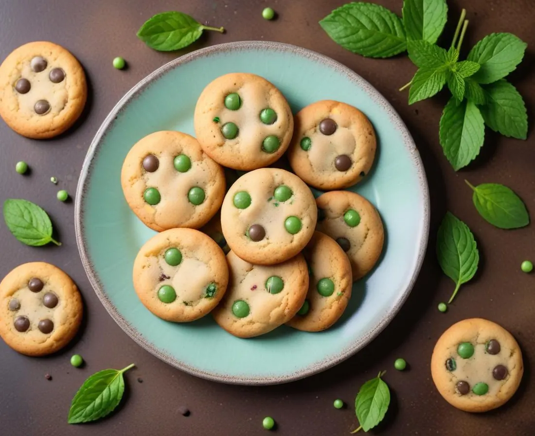 Cookies Salés Printaniers aux Petits Pois et Menthe