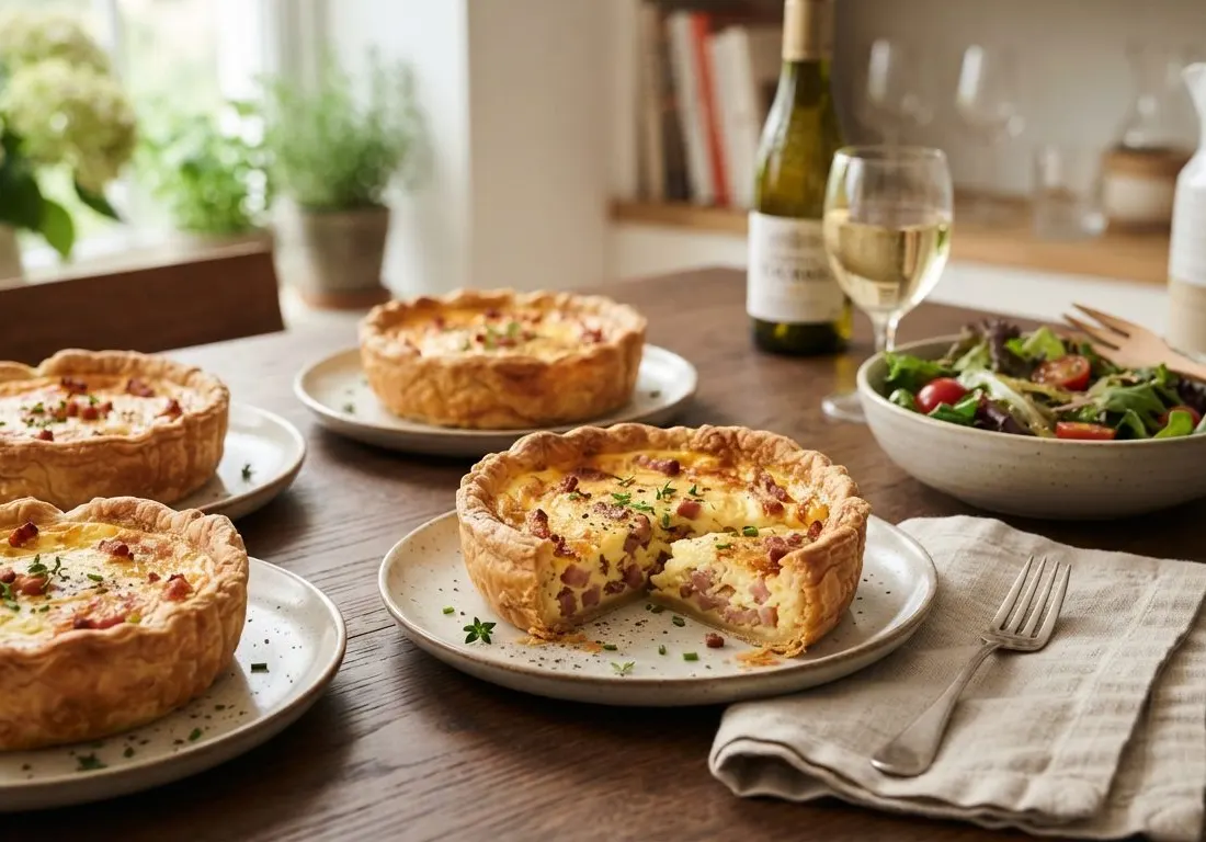 Quiches lorraines individuelles croustillantes et fondantes