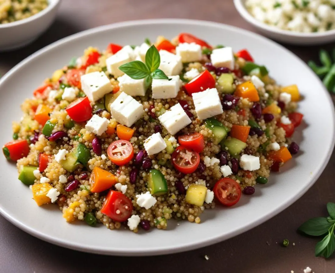 Quinoa aux légumes grillés et feta