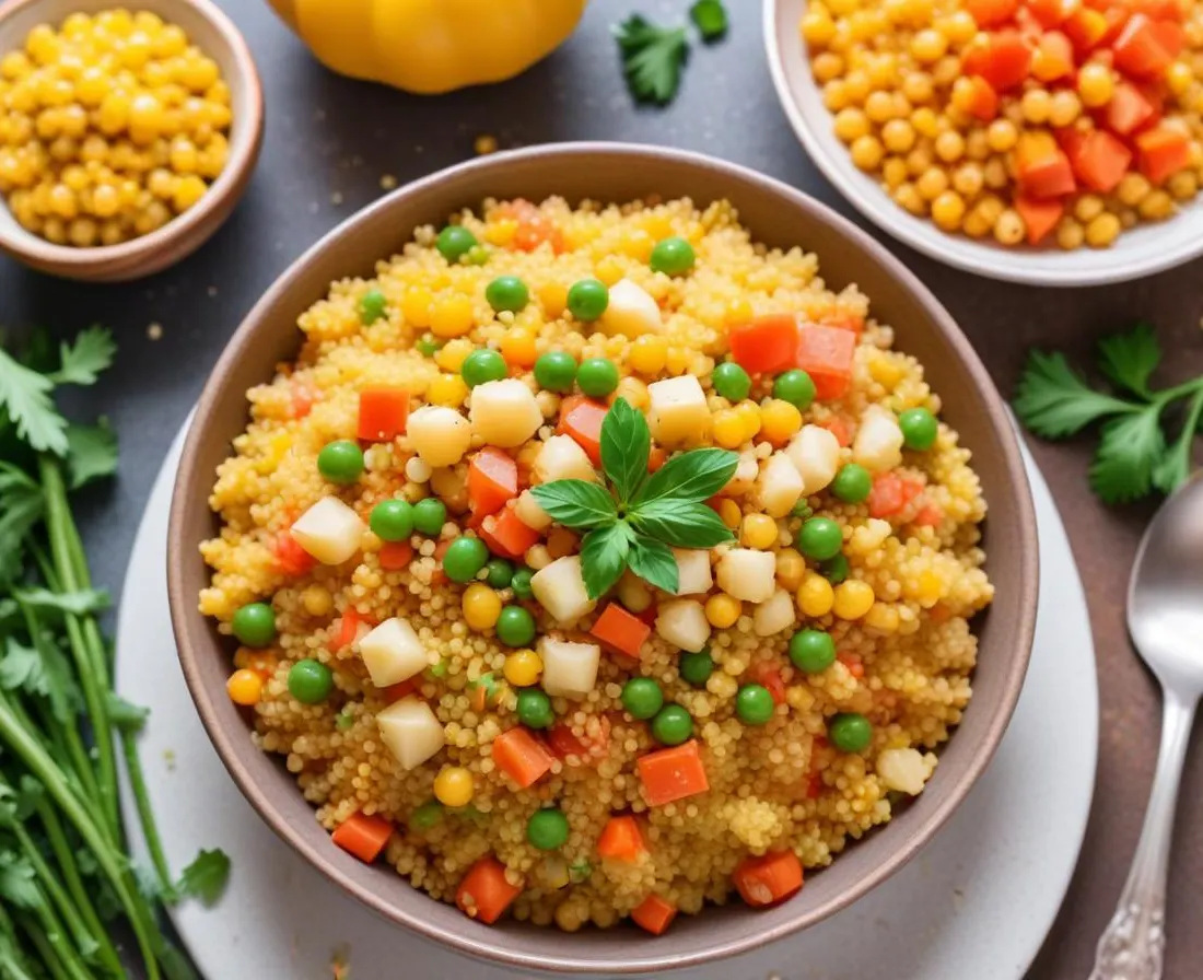 Couscous Végétalien aux Légumes et Pois Chiche