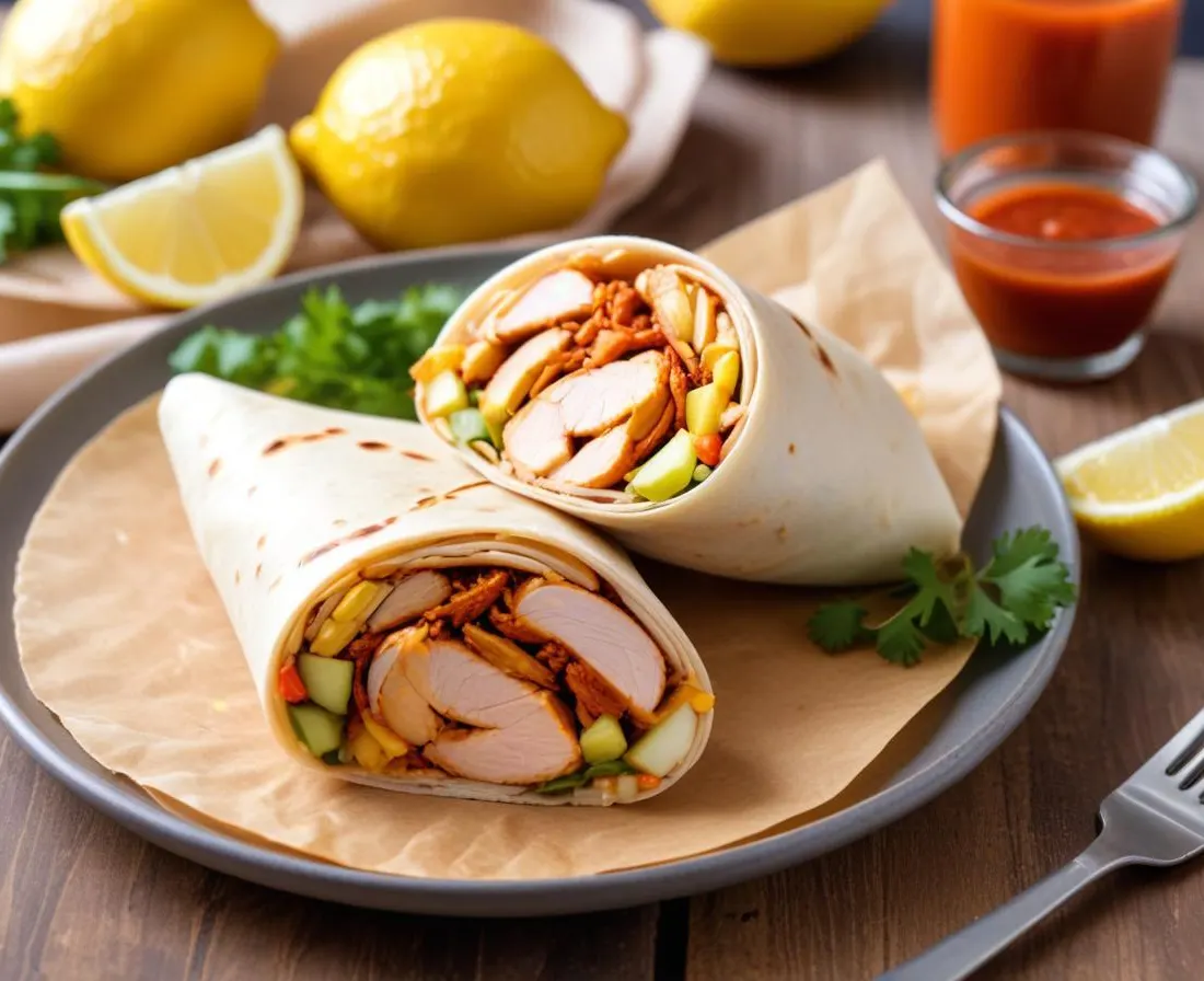 Wrap au Poulet Cajun et Sauce Ail-Citron