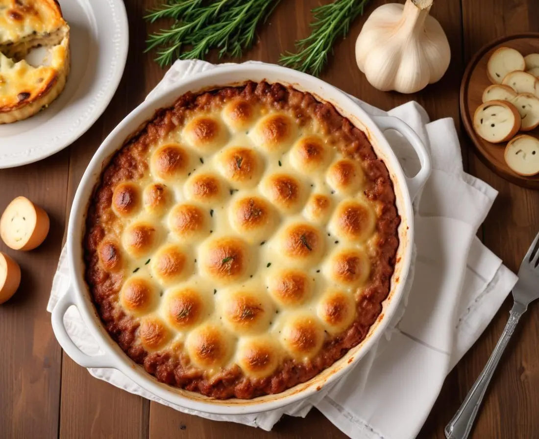 Gratin Fondant à la Viande Hachée et Champignons