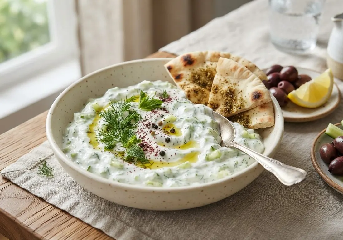 Tzatziki crémeux au skyr et concombre frais