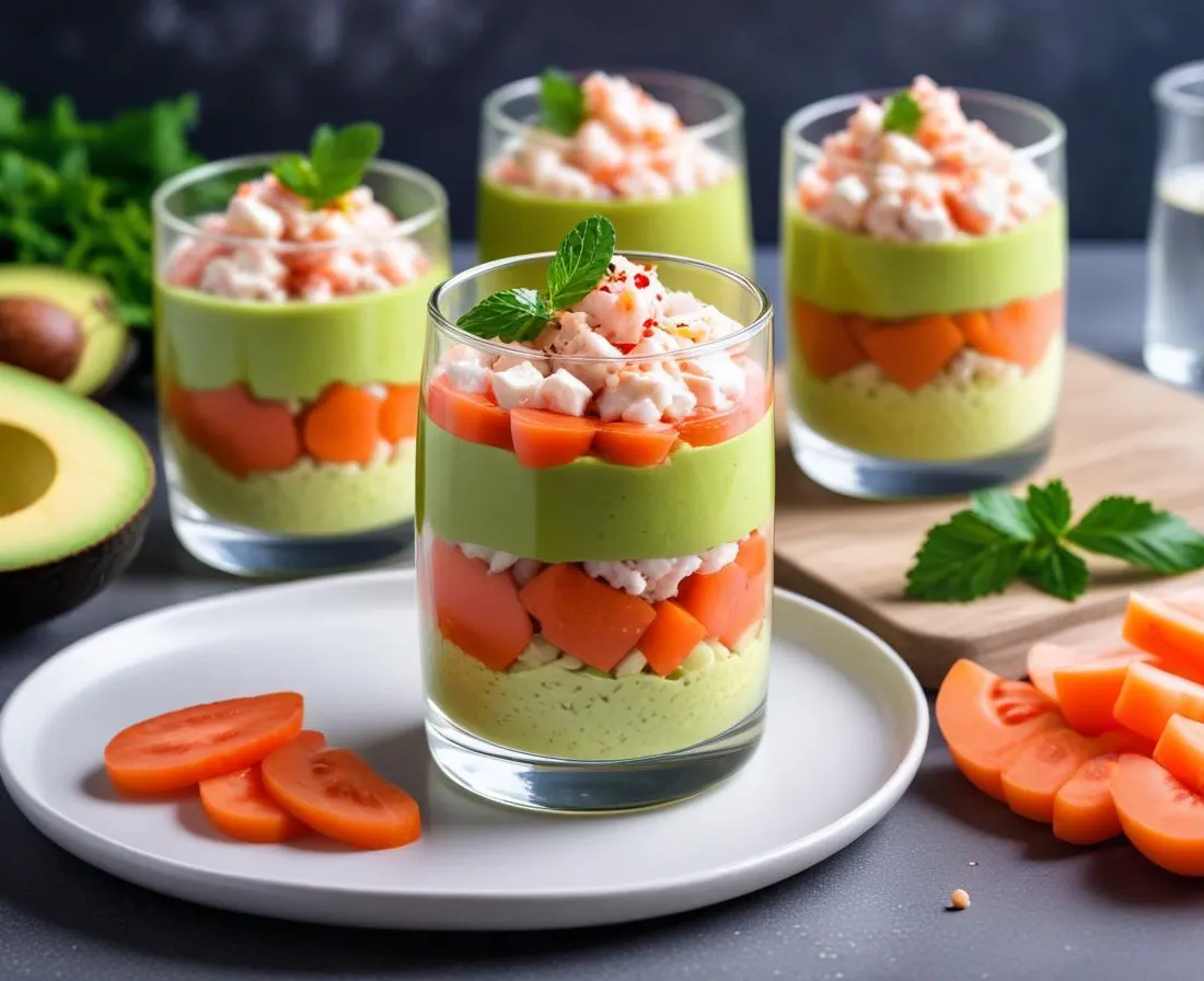 Verrine Fraîcheur Avocat, Thon et Surimi