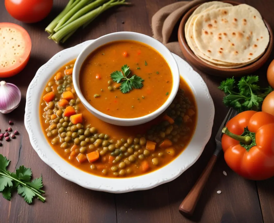 Sambar Traditionnel aux Légumes et Lentilles