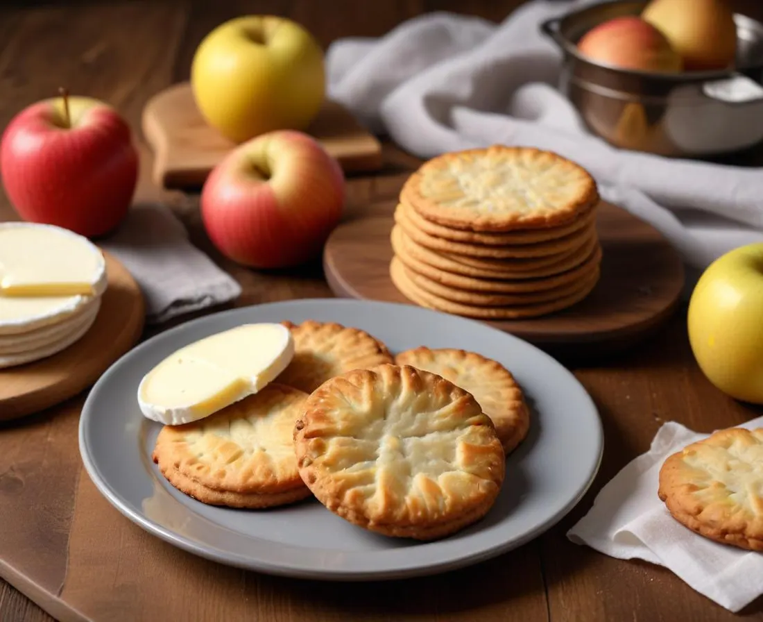 Cookies salés au camembert et aux pommes